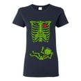 thumbnail image 1 of Ladies Baby Skeleton Frankenstein Halloween Horror Funny DT T-Shirt Tee, 1 of 2