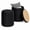 Black/14.57 x 14.57 x 18.11 inch, variant on Alvantor Storage Ottoman Set, 2-Piece Round Velvet Nesting Stools with Reversible Tray Lids, Black, 14.57 x 14.57 x 18.11 in