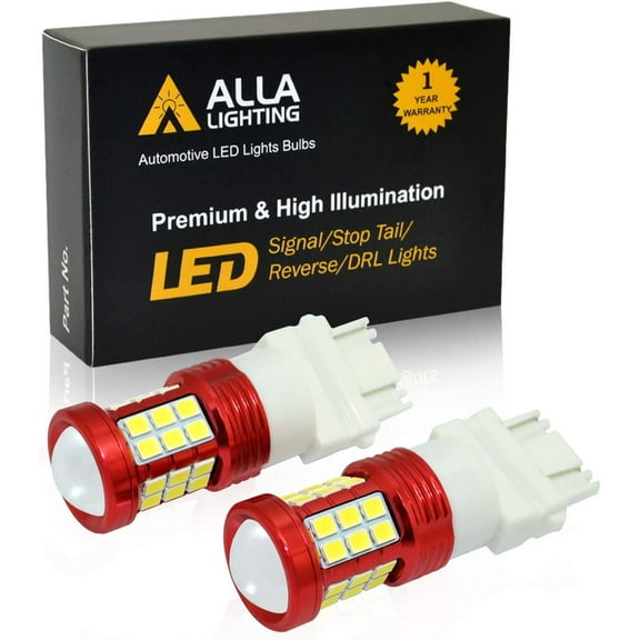 Alla Lighting 3156 3157 LED Bulbs 2600lm Extreme Super Bright Car Turn Signal Lights Reverse Lights Stop Brake Lights Tail Lights 4114 T25 3057 3457 4157 4057, 6000K White