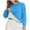 Blue, variant on ZQGJB Winter Women's Crewneck Sweatshirt Sherpa Fleece Lined Thick Warm Long Sleeve Pullover Shirt Cozy Sweaters Long Sleeve Loungewear Tops Army Green S