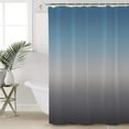 thumbnail image 3 of Shower Curtain Blue Gradient Fabric Bath Curtains Solid Color Ombre Bathroom Decor Sets with Hooks Waterproof 72x72inch, 3 of 5