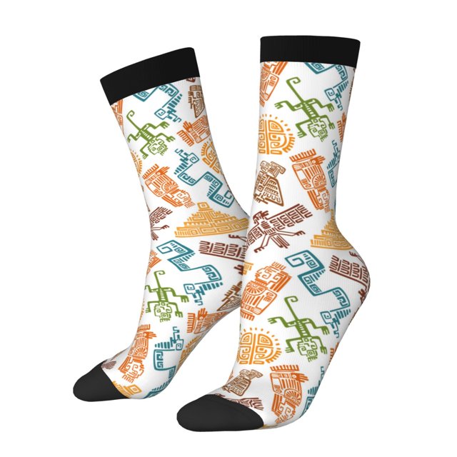 Fotbe Simple Drawing Calcetas Largas con Estampado para Hombre y Mujer – Calcetas de Compresión Transpirables y Elásticas, Viajar y Uso Diario Talla 5-11