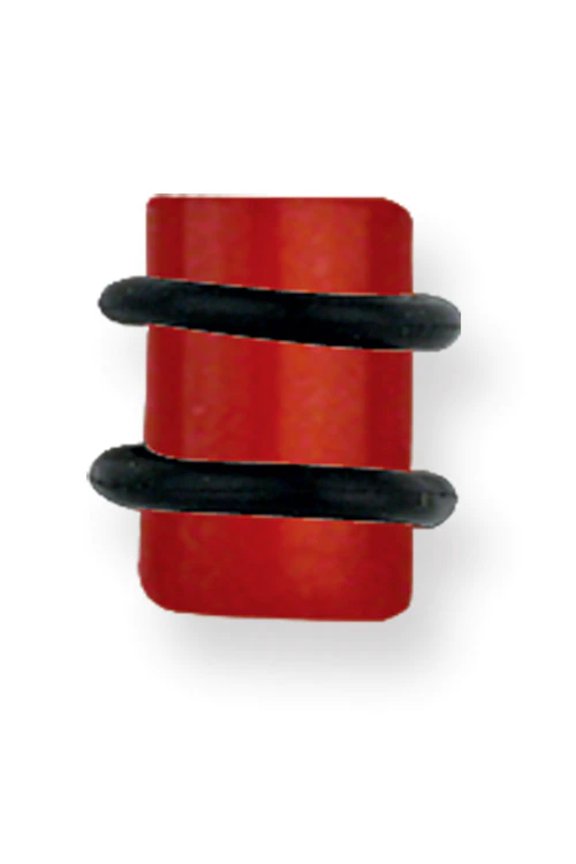 Pyrex Glass Plugs Solid Colors 0G (8.2mm) 1/2 (13mm) Long w 2 black o-r BDBPP0-50-RD