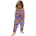thumbnail image 1 of Hfolob Girls Romper Ruffles Halloween Suspender Printed Pumpkin Infant Jumpsuit Romper Jumpsuit, 1 of 1
