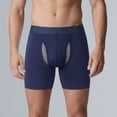 thumbnail image 2 of 4 Pack Mens Underwear Boxer Briefs Athletic Running Long Leg Chafe Design Training Sports Comfortable Fit Panties, 2 of 5