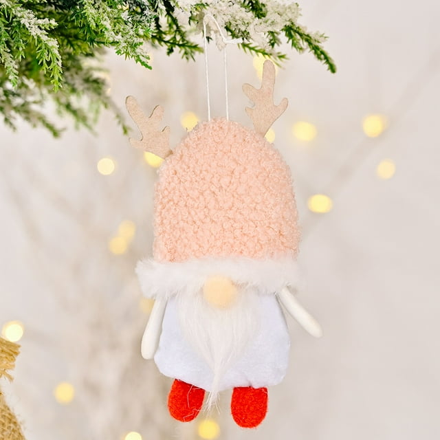 LSLJS Christmas Gnomes Christmas Decorations Gnomes Decorations for Home Decor Christmas Lamb Flannel Hat Faceless Doll Pendant Christmas Tree Rudolph Dwarf Pendant