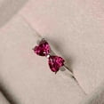thumbnail image 3 of Heart Shape Ruby Ring,Engagement Ring,Sterling Silver,Promise Ring For Women, 3 of 4