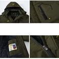 thumbnail image 5 of Tyhengta Men's Waterproof Ski Jacket Warm Winter Snow Coat Mountain Windbreaker Hooded Raincoat Army Green XXXL, 5 of 8
