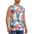 thumbnail image 2 of Yiaed Red Lobster Print Men's Singlet Vests Summer Running Muscle Tank Tops Gym Undershirt Round Neck Sleeveless for man, 2 of 5