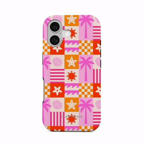 CASETEROID Tough Case for iPhone 17 – Dual-Layer Protection, Shockproof [Compatible with MagSafe] – Seaside Shuffle Case