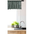 thumbnail image 3 of Ambesonne Vintage Valance Pack of 2, Wavy Stripes Mosaic Shapes, 54"X12", Cadet Blue and Brown, 3 of 4