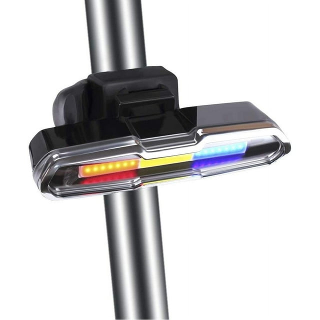 Luz trasera para bicicleta, versátil luz trasera LED para bicicleta recargable por USB, ultrabrillante, impermeable, luz de advertencia para bicicleta para andar en bicicleta