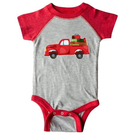 

Inktastic Christmas Red Vintage Truck with Presents Gift Baby Boy or Baby Girl Bodysuit