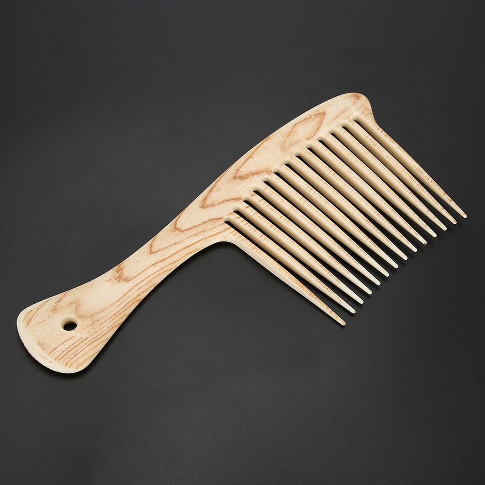 Sonew Men Retro Oil Hair Hairdressing Wooden Comb Portable Wide Large