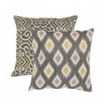 thumbnail image 1 of Pillow Perfect 476629 16.5 in. Damas et Rodrigo Coussins en Graphite - Lot de 2, 1 of 3