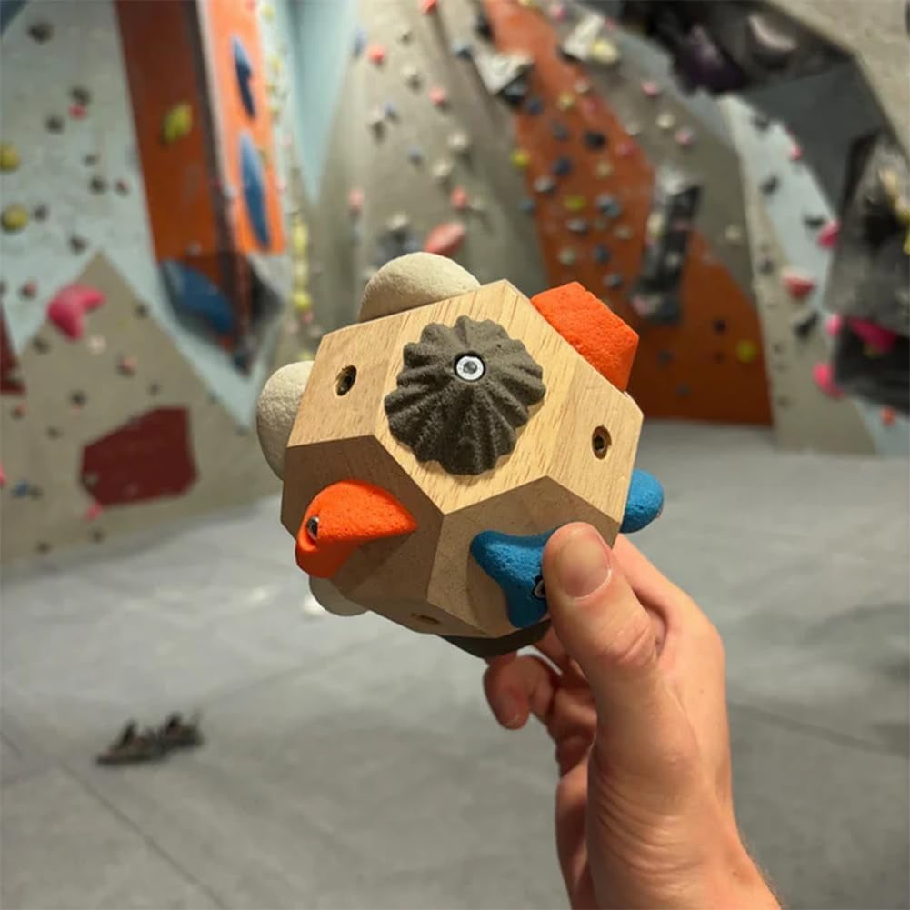 Rock Climbing Grip Trainer Block with Realistic Stone Texture, Portable Finger Strengthener