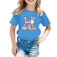 thumbnail image 5 of Easter Shirts Girls Casual Loose Fit White Bunny Graphic Easter Story Tshirt 2026 Kids Happy Easter Crew Neck Short Sleeve Tee Tops, 5 of 5