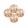 thumbnail image 7 of 13 Inch Round Placemats Set of 4, Orange Pumpkin Gnomes Fall Non Slip Heat Insulation PP Table Mats, Branches Thanksgiving Leaves Washable Place Mats for Kitchen Dining Party Table Decor, 7 of 7