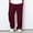 Wine, variant on Jyeity Mens Pants with Pockets, Loose High Waist Casual Comfortable Pants