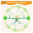 thumbnail image 6 of Seesaw, Sit and Spin Teeter Totter, 3-Section Reinforced Frame for Enhanced Stability, Kids Outdoor Equipment, Swiveling 360° Rotating for Ages 4-8, Safety Certified, 6 of 7