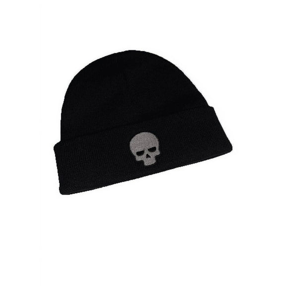 Beanie – Cool Black Skull Beanie for Men and Women – Acrylic Stocking Cap