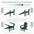 thumbnail image 5 of FURRYFECTION Adirondack Chairs Set of 2,HDPE All-Weather Adirondack Chair, Plastic Outdoor Patio Lawn Chairs for Patio Garden Backyard Deck,Forest, 5 of 6