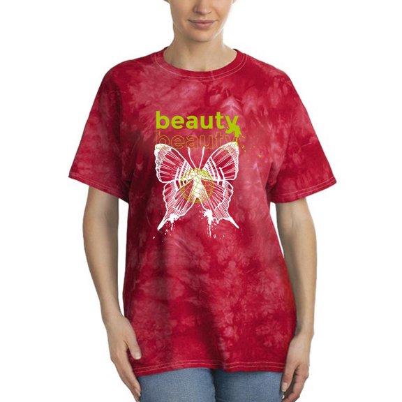Beauty Slogan W Butterfly Tie Dye Crystal Women -Image by Shutterstock, Female Medium