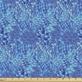 thumbnail image 1 of Aqua Fabric by the Yard, Animal Pattern Inspired by Tropical Fish Skin Scales Hand Drawn Style Spotty, Decorative Upholstery Fabric for Chairs & Home Accents, 10 Yards, Violet Blue Aqua by Ambesonne, 1 of 4