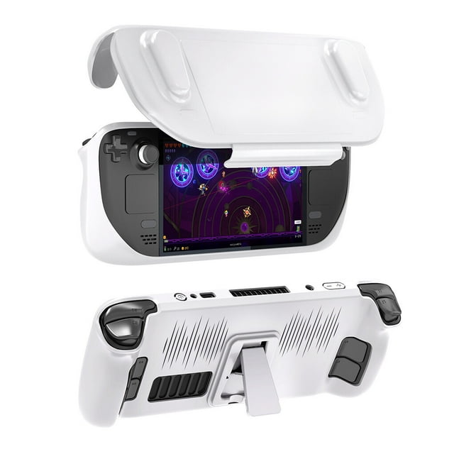 Coque de Protection Coque de Protection Structure Antichoc Installation Pratique Support de Console Support Accessoires de Jeu Housse TPU Anti-Chute Blanc
