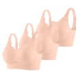 thumbnail image 1 of Brasier conjunto de 3 Piezas de Sujetador Deportivo sin Costuras y Cómodo para Mujer, con Soporte Ajustable, para Uso En Casa, Ocio y Entrenamiento Durante Toda La Temporada. Grande, 1 of 3