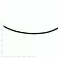 thumbnail image 2 of Designer Sterling Silver 16 Inch 3Mm Black Twisted Rubber Necklace (Length=16) (Width=2) Made In United States, 2 of 2