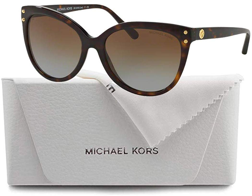 Michael Kors MK2045 JAN Cat Eye 3006T5 55M Dark Tortoise Acetate/Brown Gradient Polarized Sunglasses For Women - image 2 of 5