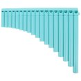 thumbnail image 1 of WHAMVOX 1Set Wind Instrument Pan Flute Sky Blue Plastic 18 Pipes Versatile Sound for Beginners, 1 of 7