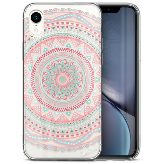 Case Yard iPhone-XR Case Clear Soft & Flexible TPU Ultra Low Profile Slim Fit Thin Shockproof Transparent Bumper Protective Cover Drop Protective Cell Phone Cases (Anna Mandala)