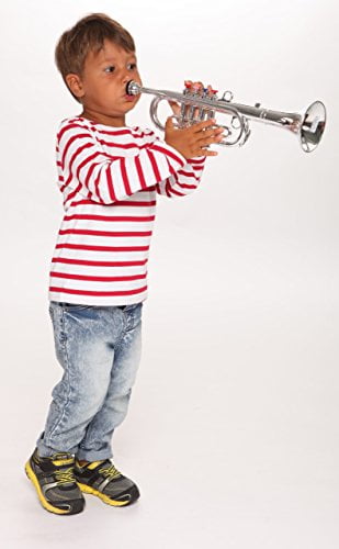 Bontempi 4-Note Child 37 cm Trumpet, Silver, 1 lb