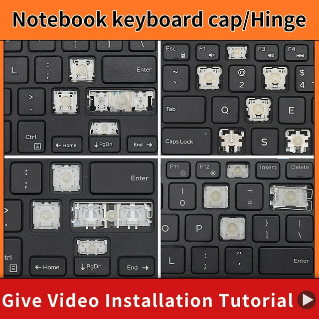 Replacement Keycap Key cap Hinge for Dell Latitude 3450 3441 3442 3458 Inspiron 5458 5447 Laptop Keyboard 1 Keycap and Hinge