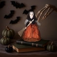 thumbnail image 5 of Handmade Kitchen Witch Doll, Vintage Cloth Folk Art Figurine, Kitchen Witch Home Decor, Whimsical Halloween Tabletop Ornament, Unique Gift for Cooking Lovers Mom or Friend, 5 of 7