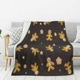 thumbnail image 4 of Christmas Gingerbread Man Blanket Skeleton Gingerbread Man Flannel Blanket Plush Warm Xmas Winter Decor for Gift Sofa Couch Bed 50''‘x40’'', 4 of 7