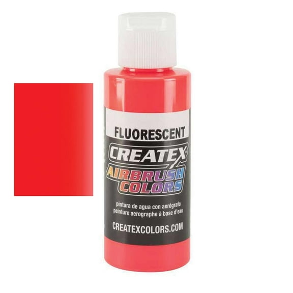 Createx Airbrush Paint 4oz Fluorescent Red