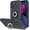 Black Glitter, variant on Case for iPhone 13 Case with Ring Stand [360°Rotatable Ring Holder Magnetic Kickstand] [Support Car Mount] Slim Soft Rubber Shockproof Protective Phone Case for Women Girls, Light Purple