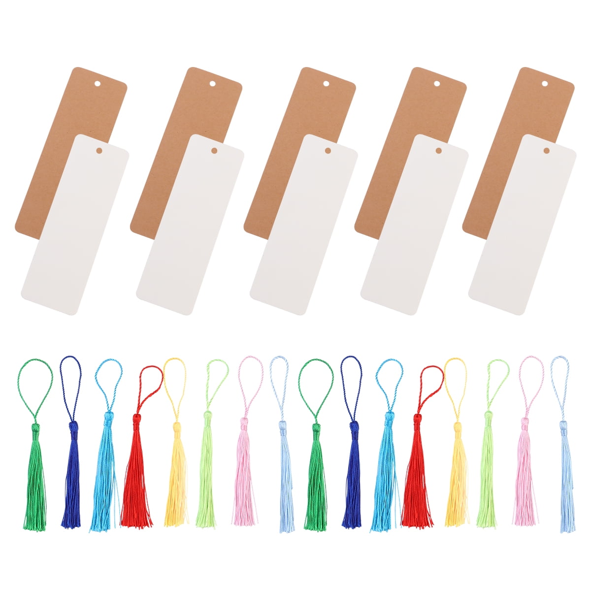 DIY Book Mark Making Kit Blank Cardstock Bookmarks with Tassels for