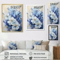 thumbnail image 4 of Designart "Blue And White Violet Minimalism" Violets Canvas Prints, 4 of 7