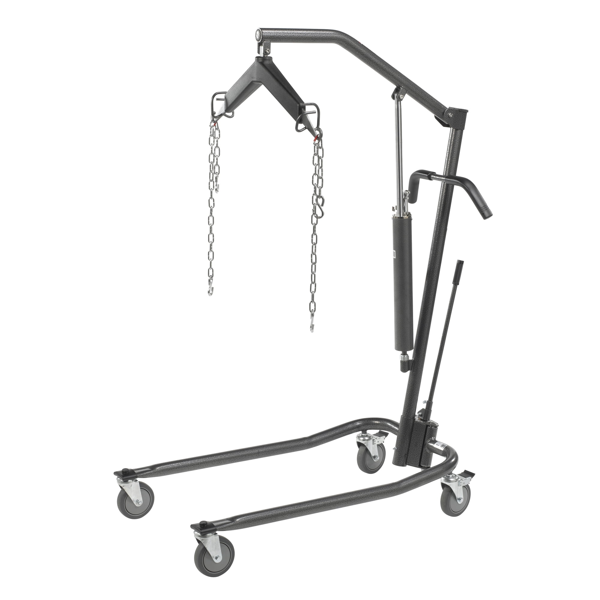 Drive Medical Hydraulic Patient Lift with Six Point Cradle, 5" Casters, Silver Vein