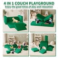 thumbnail image 5 of Linor 10PCS Modular Kids Play Couch, Kids Couch with Climbing Slope, Toddler Couch for Playing, Creating, Sleeping, Indoor Kids Sofa for Boys and Girls, Green, 5 of 9