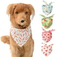 thumbnail image 2 of Fruit Dog Bandanas Washable Hawaii Pet Scarf Adjustable Summer Triangle Dog Bibs Assortment Pet Kerchief Dog Bandana Accessories for Summer Small Medium Size Pets, 2 of 8
