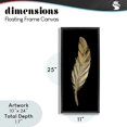thumbnail image 4 of Stupell Industries Eclectic Glam Feather Black & Gold Black Floating Frame Canvas Art, 11 x 25, by Kim Allen, 4 of 8