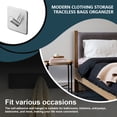 thumbnail image 3 of Gancho para albornoz de acero inoxidable, colgador de sombreros de pared para dormitorio y baño, organizador de ducha para ahorrar espacio, ganchos para interiores para el hogar, dormitorio plateado Inevent HA010059-02B, 3 of 7