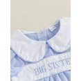 thumbnail image 5 of Lairauiy Kids Girls Summer Plaid Dress Letter Embroidery Short Sleeve A-Line Dress for Toddler Cute Clothes, 5 of 8