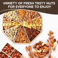 thumbnail image 6 of Gourmet Mixed Nuts Christmas Gift Basket in Sleek Bamboo Wood Reusable Platter | XL 2 lb Platter Includes 8 Assortments of Premium Nuts, 6 of 6