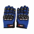 thumbnail image 1 of Guantes de motocicleta con nudillos rígidos y pantalla táctil para deportes de motor, carreras, montañismo, ciclismo y aeróbic, color azul., 1 of 11